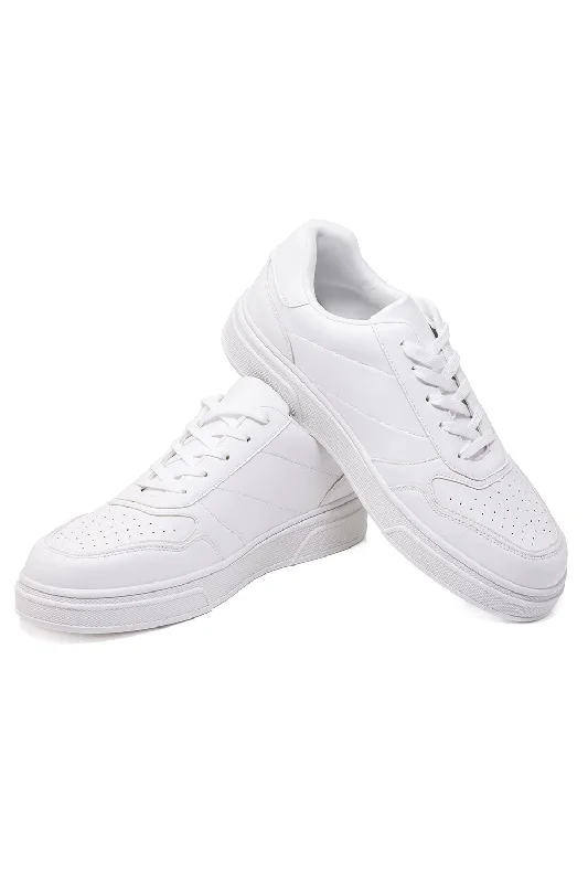 Barabas Men's Uproar White Greek Key Low Top Sneakers