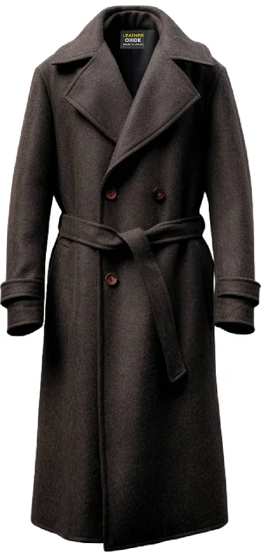 Men Wool Long Coat - Wool coat