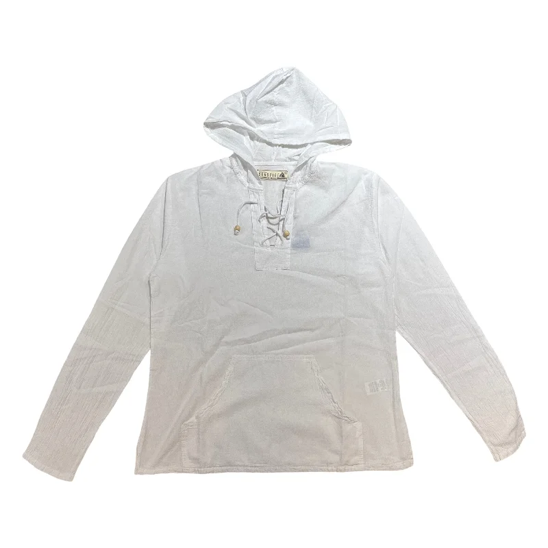 Seaspice White Boho Peruvian Cotton Hoodie