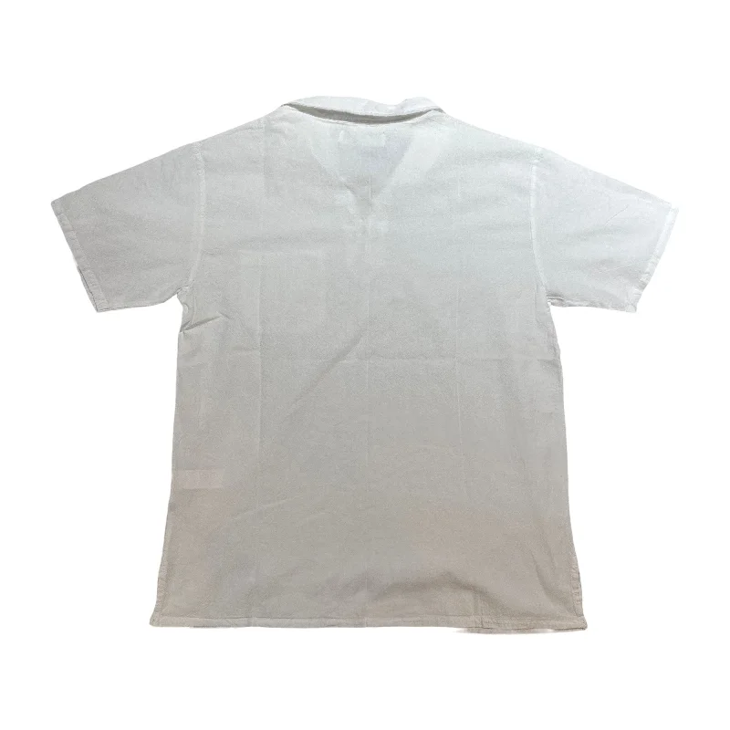 Seaspice White Boho Peruvian Cotton Short Sleeve Shirt