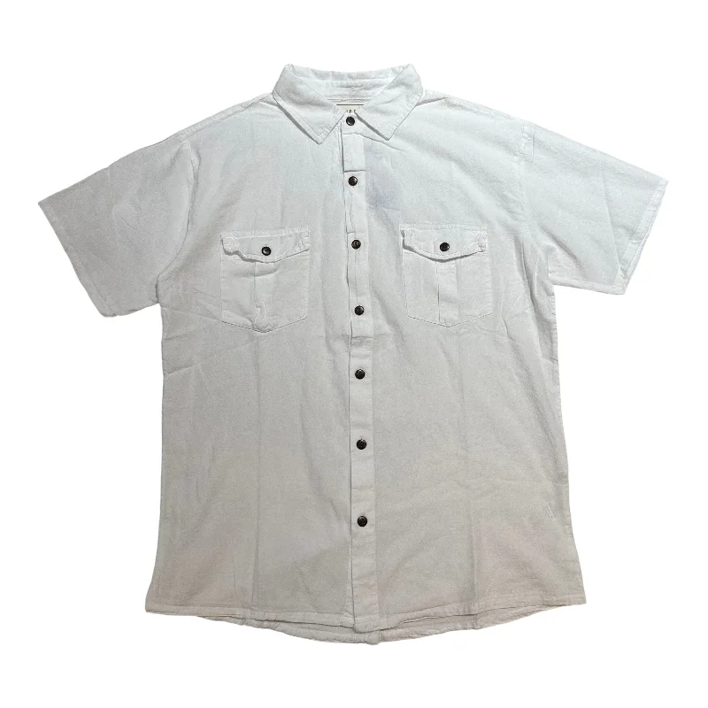 Seaspice White Double Pocket Peruvian Cotton Short Sleeve Shirt