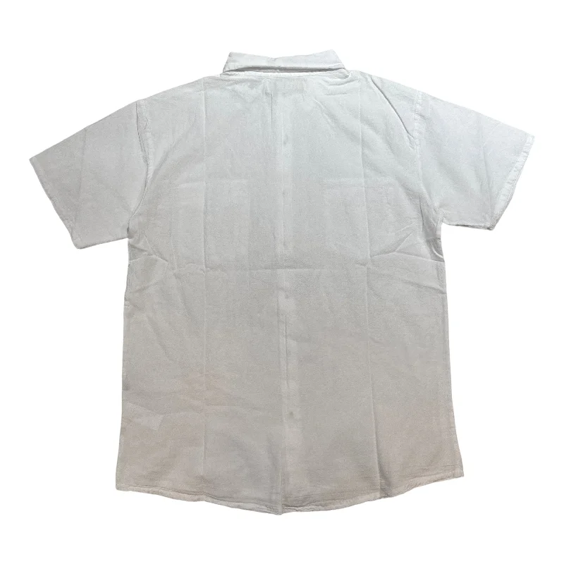 Seaspice White Double Pocket Peruvian Cotton Short Sleeve Shirt