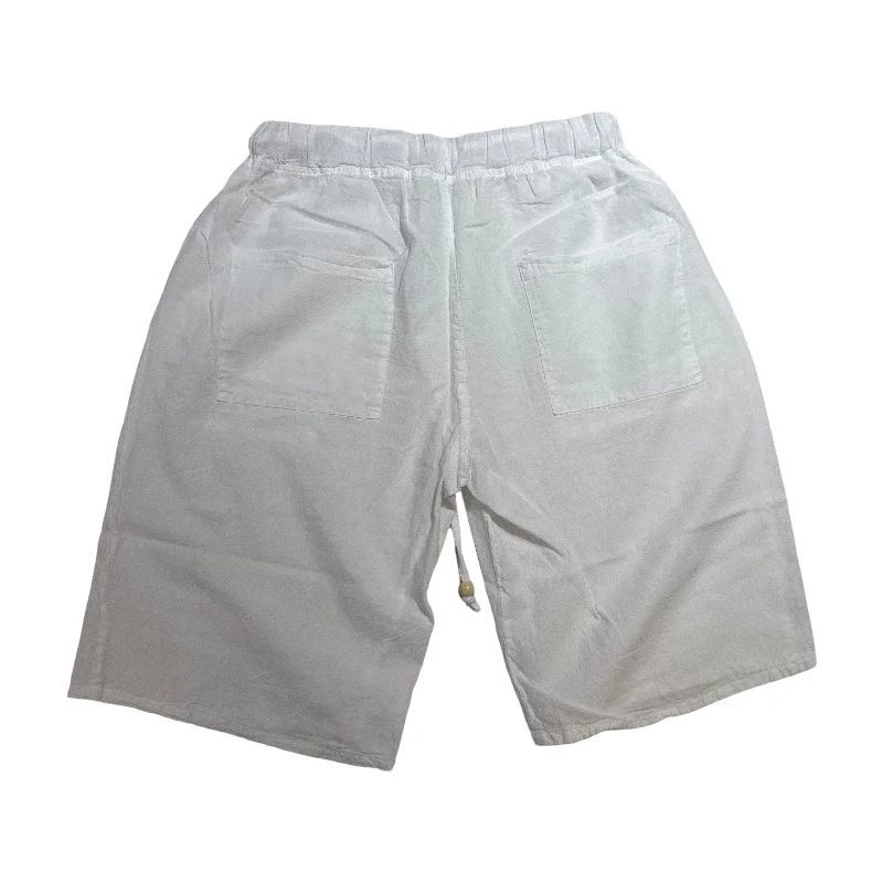 Seaspice White Double Pocket Peruvian Cotton Shorts