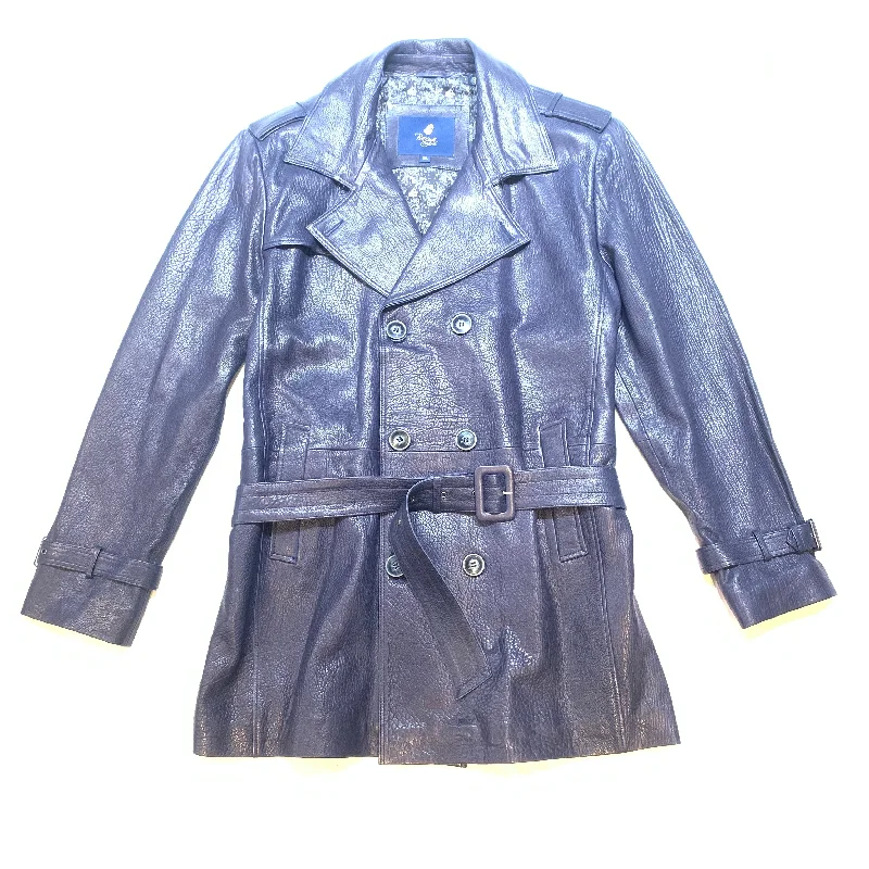 Barya NewYork Navy Lambskin Trench Jacket