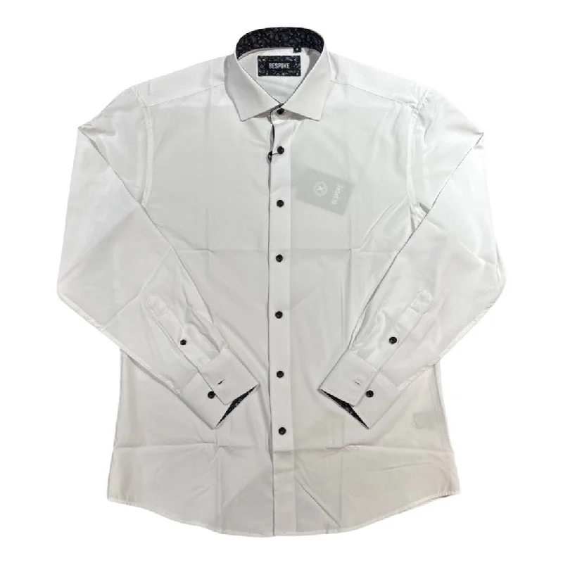 Bespoke Moda White High End Button Up Shirt