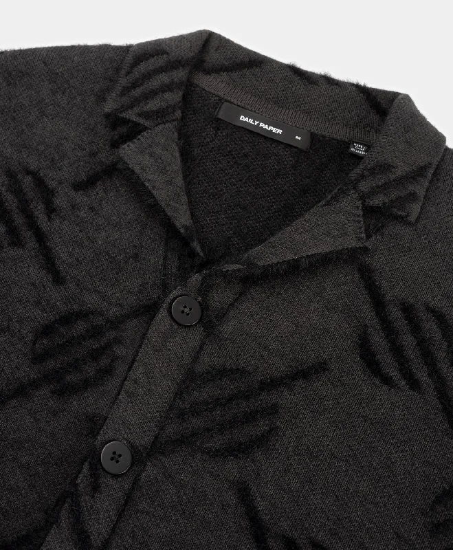 Black Kirabo Monogram Knit Cardigan