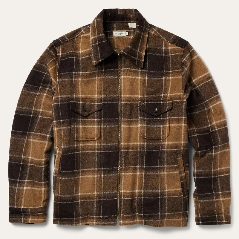 Brown Plaid Western Coat