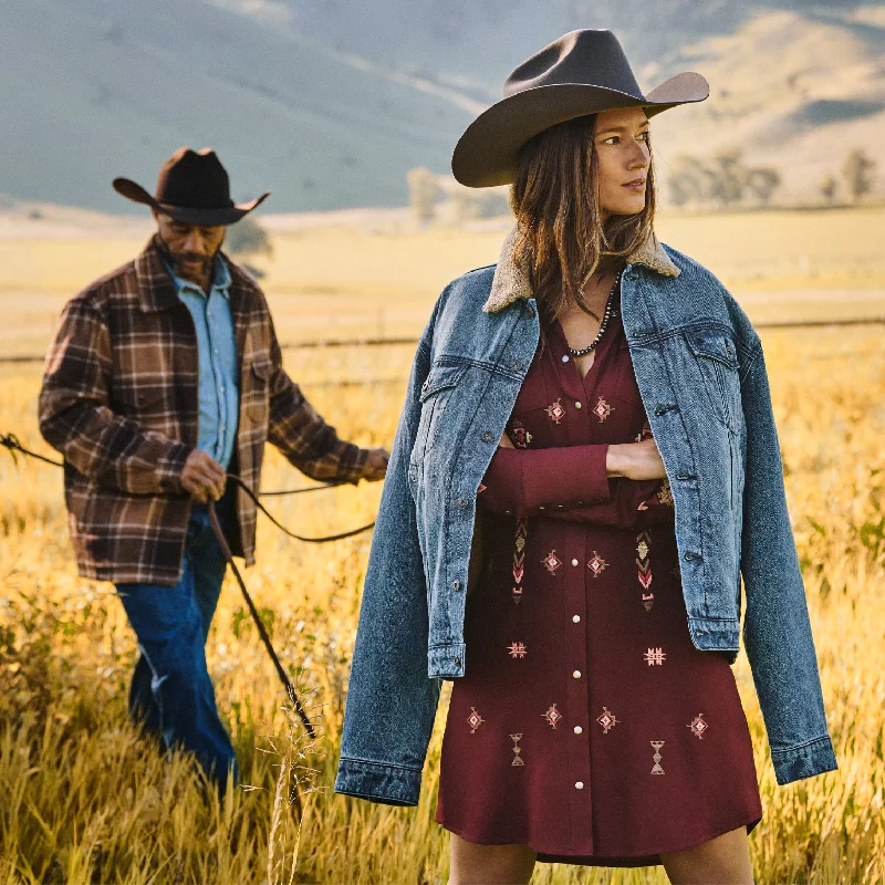 Brown Plaid Western Coat