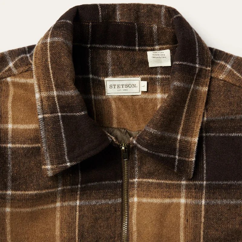 Brown Plaid Western Coat