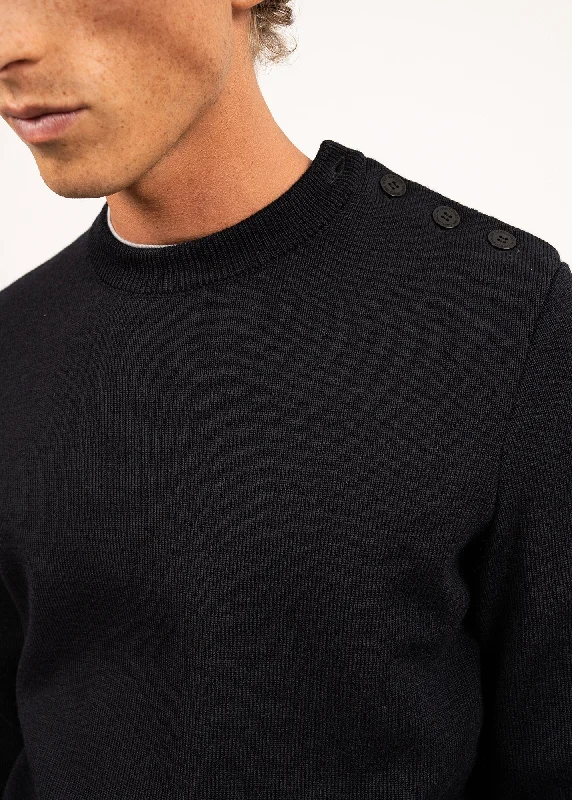 Cancale sailor jumper - regular fit, in pure new wool (NAVY)