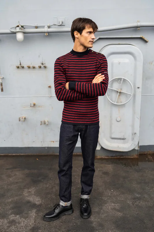 Compas striped sailor jumper - SAINT JAMES x Marine Nationale (NAVY/MEDOC)