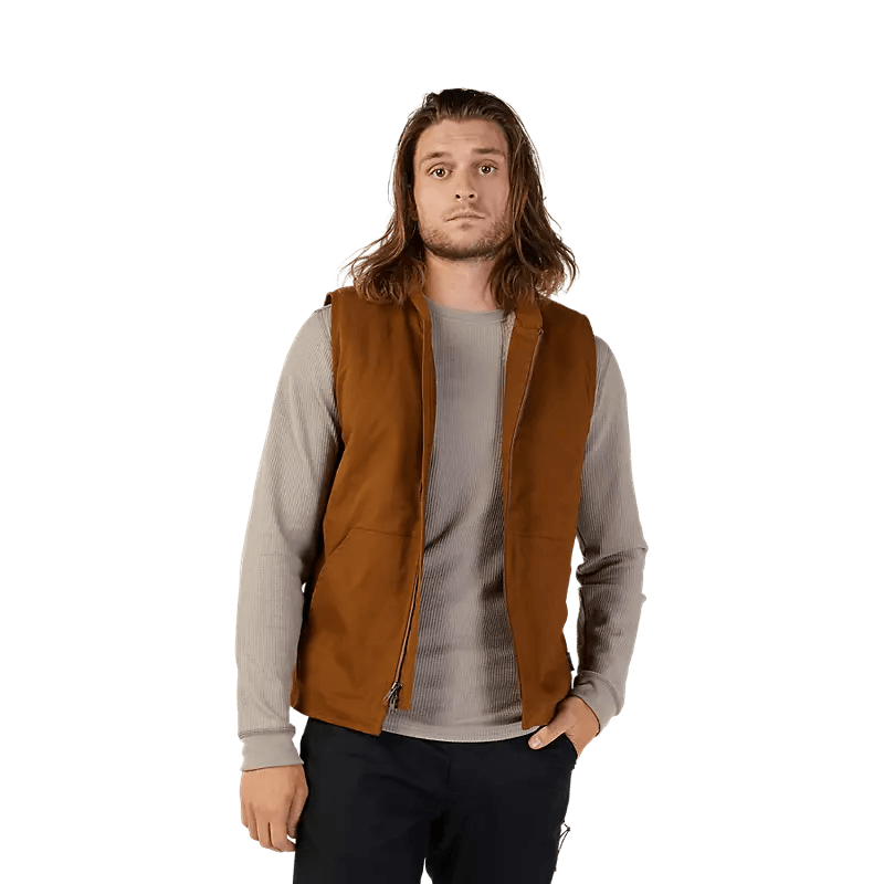 Fox Source Sherpa Vest Nutmeg Brown