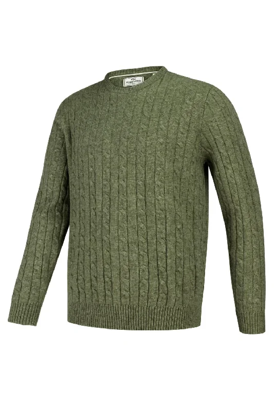 Hoggs of Fife Jedburgh Crew Neck Cable Pullover