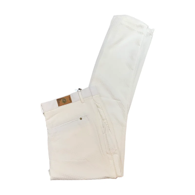 Lanzzino White LUX Grid Pants