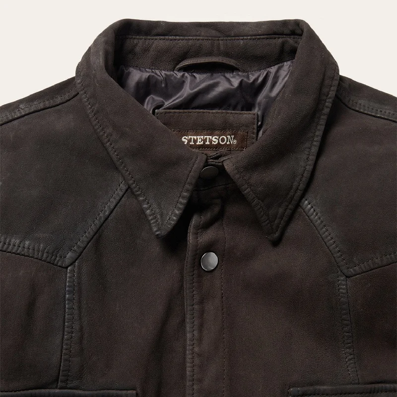 Leather Western Shirt Jacket