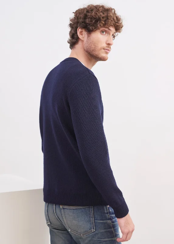 Marinier authentic sailor jumper - regular fit, in pure new wool (MARINE)