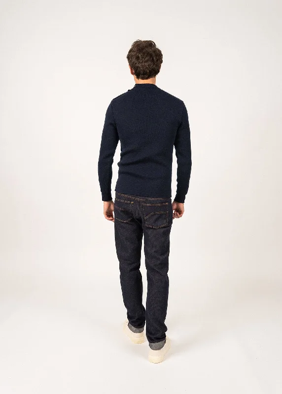 Matelot authentic sailor jumper - slim fit, in pure new wool (MARINE)