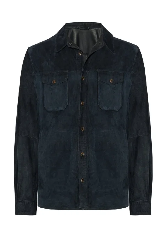 Adrien Suede Leather Overshirt