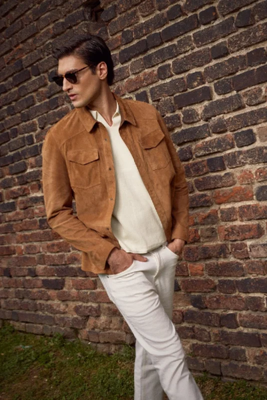 Renzo Suede Leather Overshirt