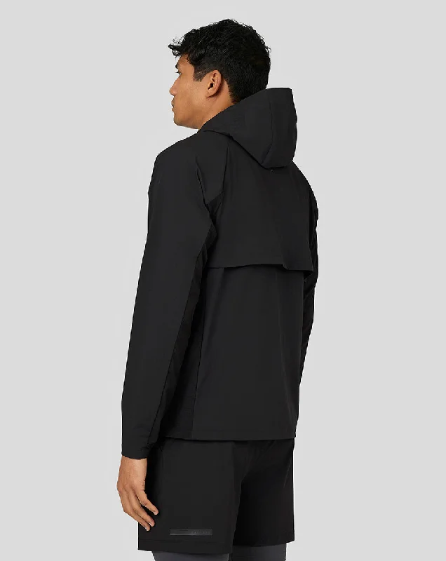 Men’s Flex Woven Hooded Jacket – Black