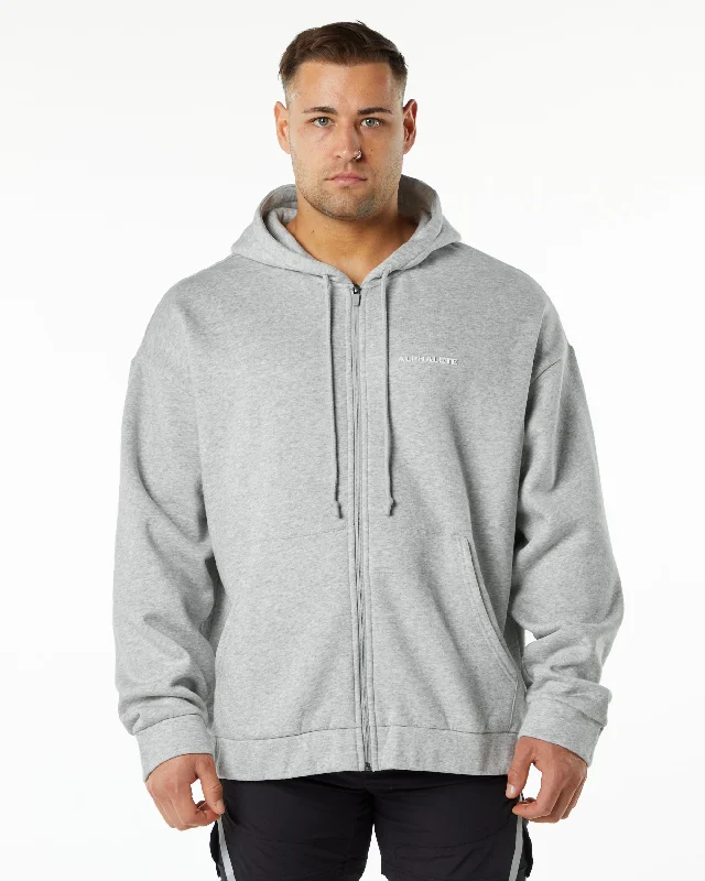 Classic Zip Jacket - Heather Grey