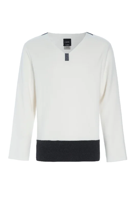 ONE SIZE BLOUSE MEN - 1013C - OFF WHITE/SOFT BLACK