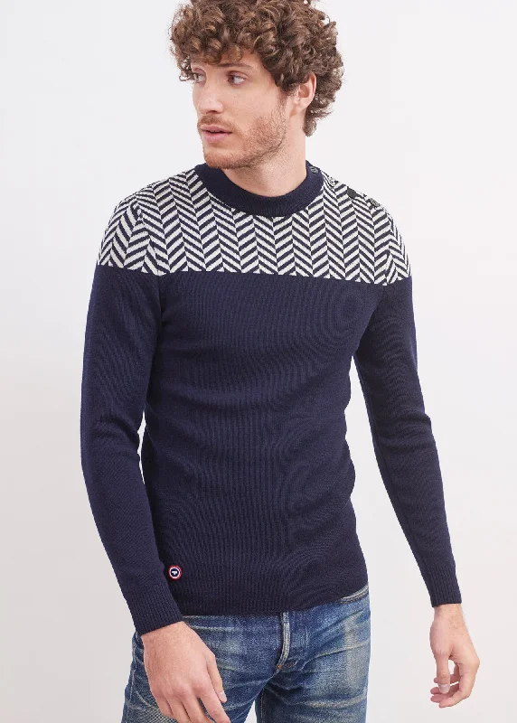 Le Polaris sailor jumper - SAINT JAMES x Le Slip Français (MARINE/ECRU)