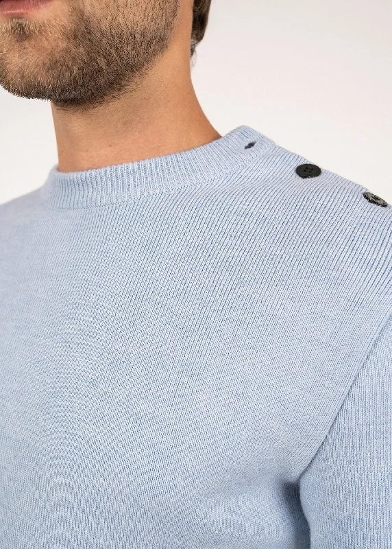 Rochefort sailor jumper - slim fit, in merino wool (CIEL CHINE)