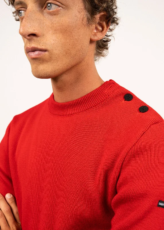 Rochefort sailor jumper - slim fit, in merino wool (ROUGE)