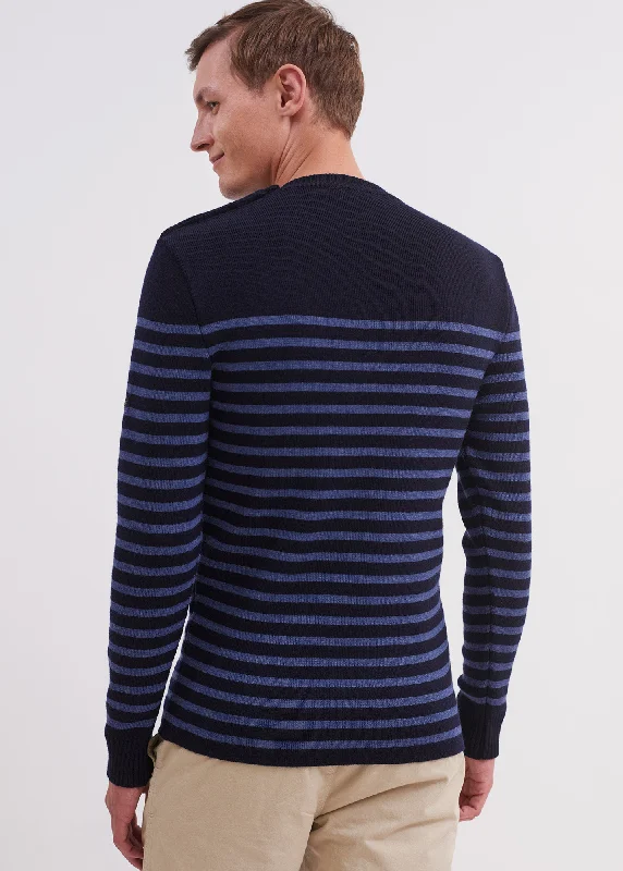 Rochefort striped sailor jumper - slim fit, in merino wool (NAVY/JEAN)