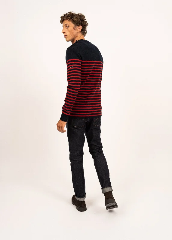 Rochefort striped sailor jumper - slim fit, in merino wool (NAVY/MEDOC)