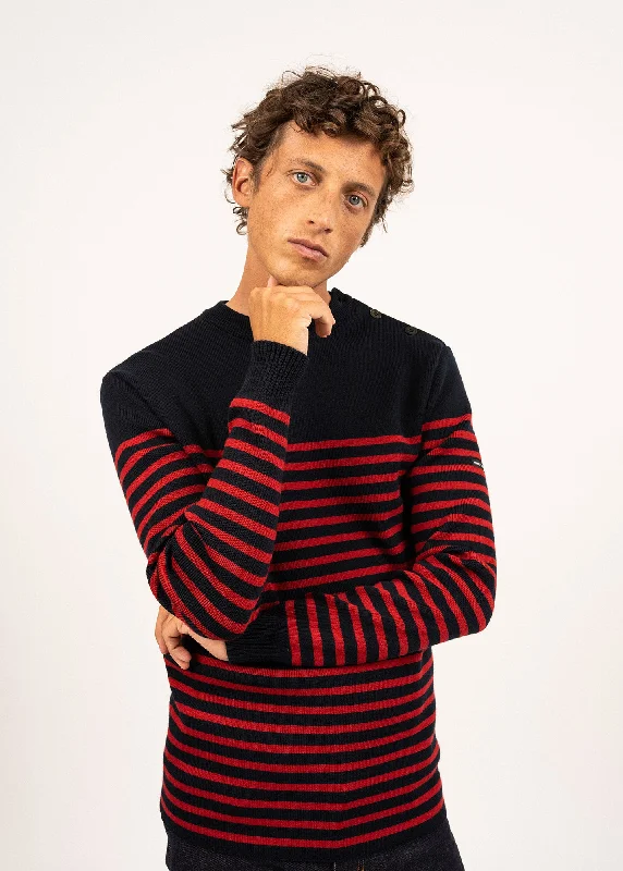 Rochefort striped sailor jumper - slim fit, in merino wool (NAVY/MEDOC)