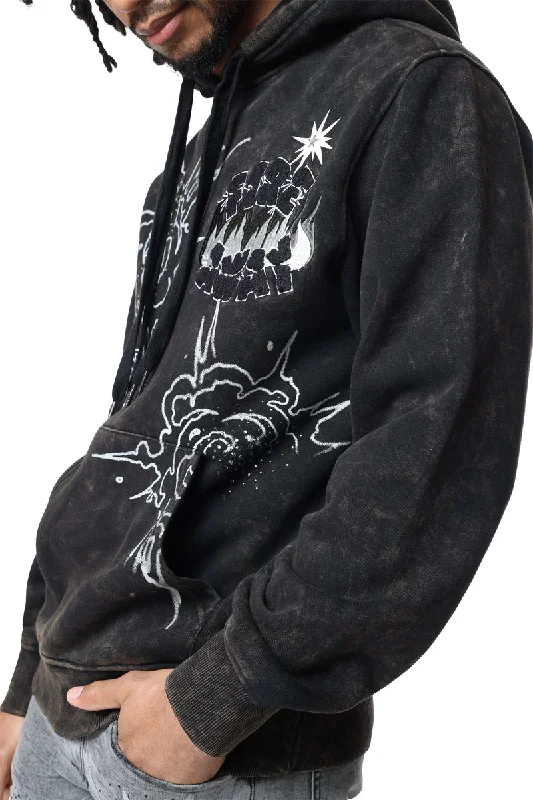 Smoke Rise Men's Rhinestone Dystopia Hoodie