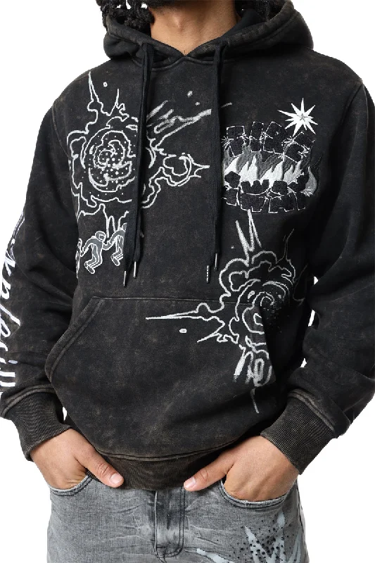 Smoke Rise Men's Rhinestone Dystopia Hoodie