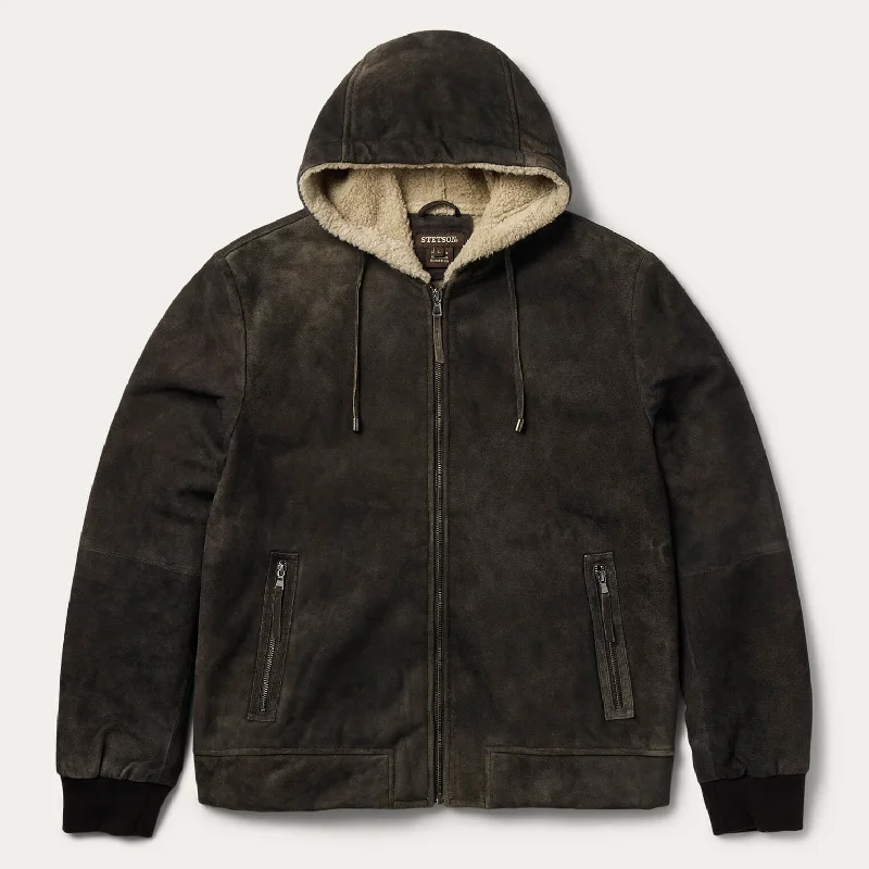 Suede Hooded Jacket