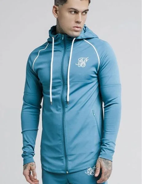 Tonal Zip Through Jacket Teal