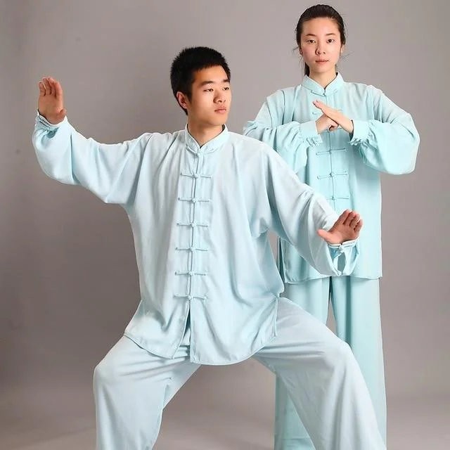 Traditional Chinese Clothing 14 Color Long Sleeved Wushu TaiChi KungFu Uniform Suit Uniforms Tai Chi Exercise Clothing