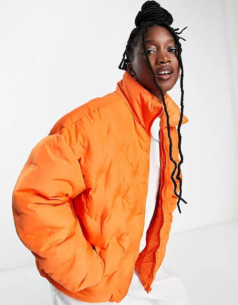 Unisex Puffer Jacket Orange