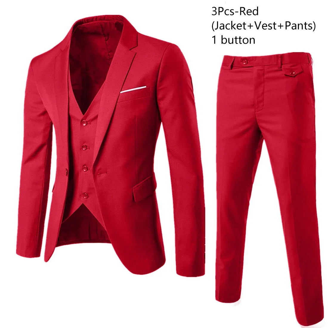 Red 3-piece suit / 6XL (95-105KG)