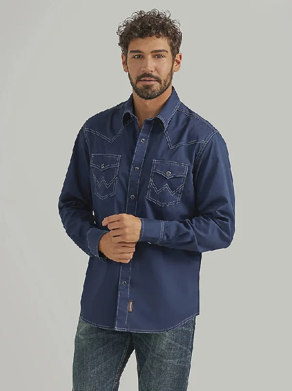 MENS RETRO RICH NAVY SHIRT