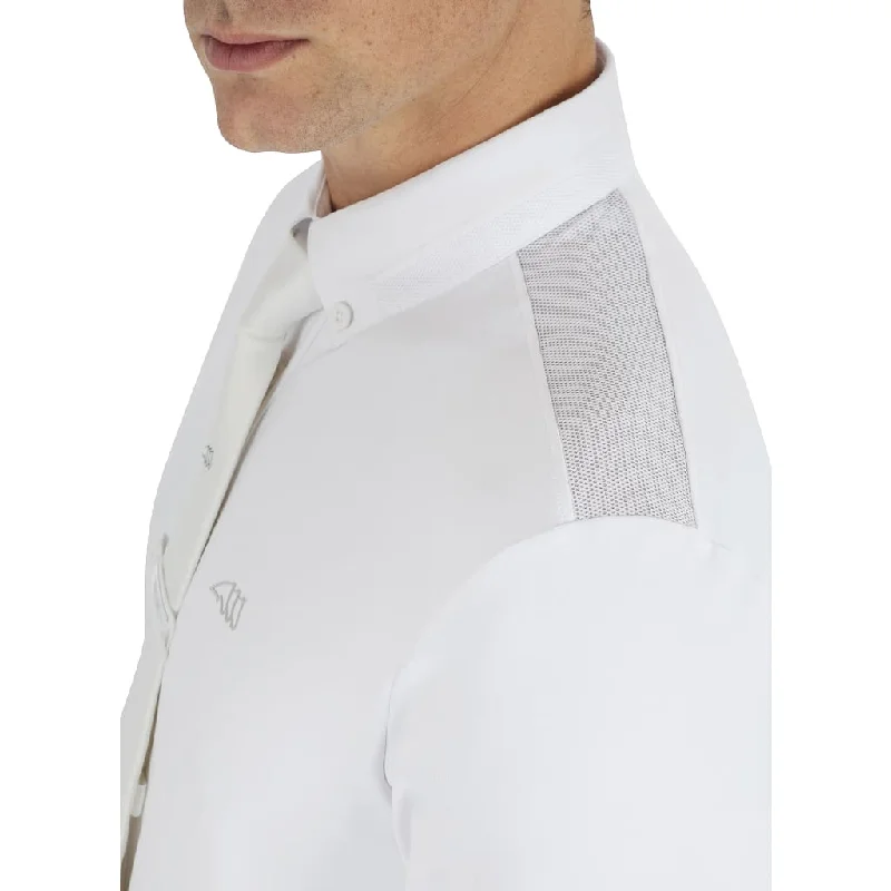 Equiline Men's Long Sleeved Competition Shirt Emmete White