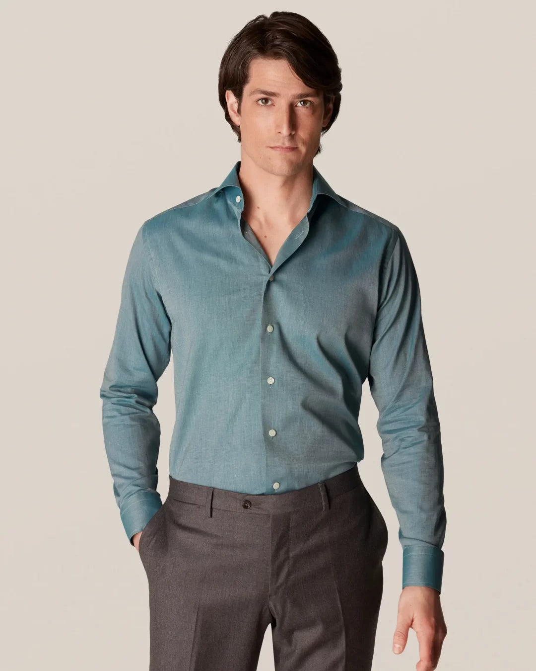 MEN'S SHIRT BUSINESS 68 GREEN 365284 COSC