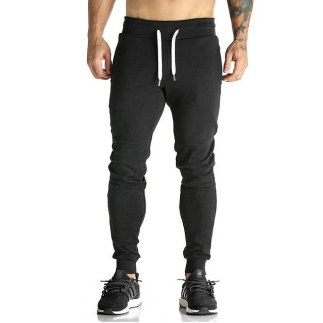 2019 Newest Mens Sweatpants Autumn Winter Man Gyms Fitness Bodybuilding Joggers Workout Trousers Men Casual Cotton Pencil Pants