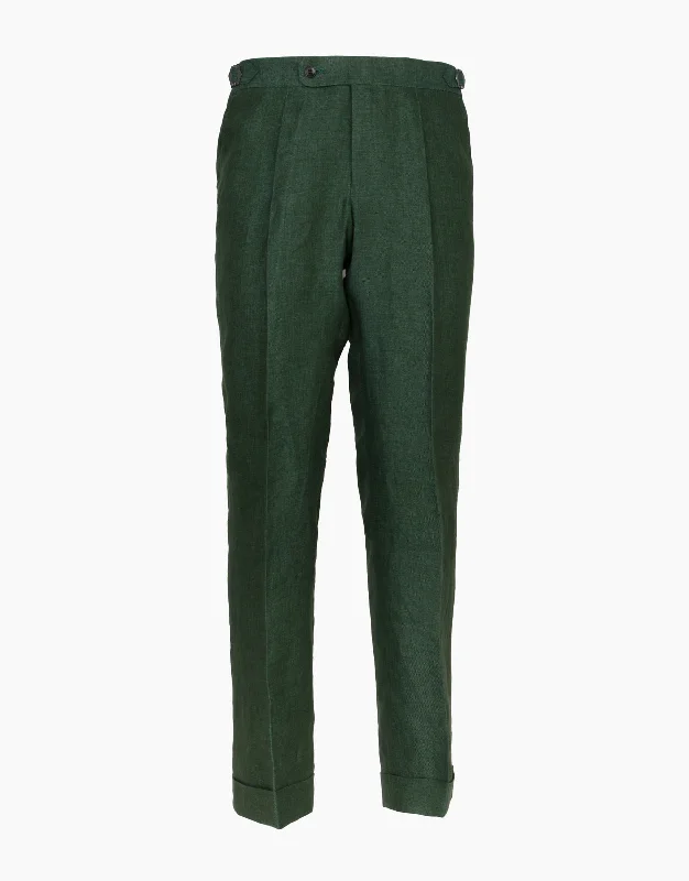 Evans Forest Green Linen Trouser