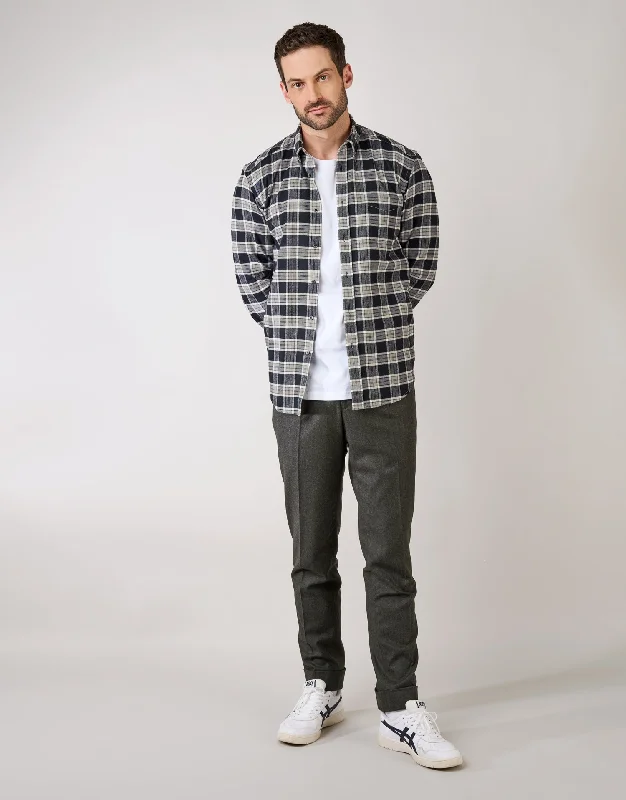 Evans Forest Green Stretch Flannel Trouser