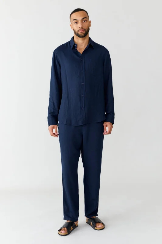 Relaxed Fit Linen Trousers