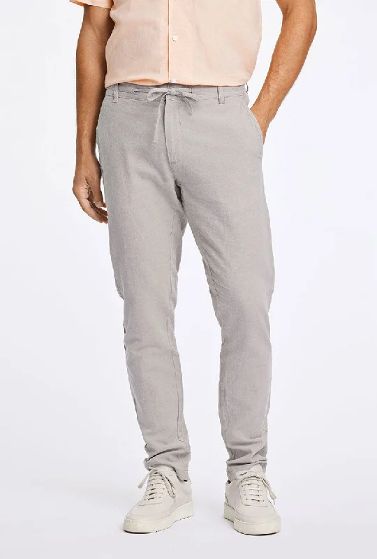 LINDBERGH TAPERED FIT LINEN TROUSERS