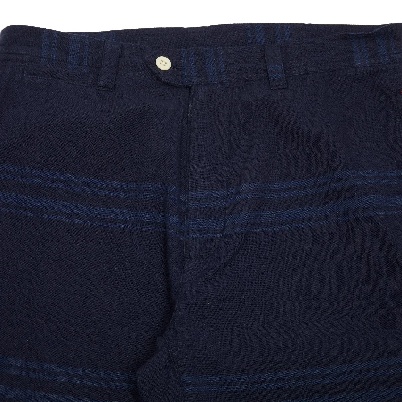 Original Madras Summer Trousers in Blue / Navy Stripe No.67