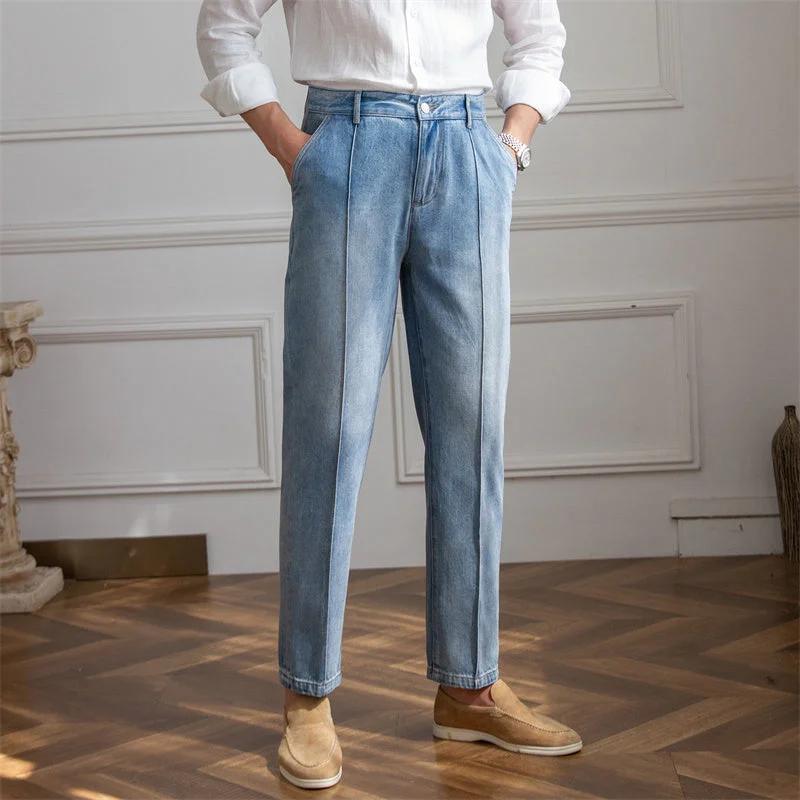 Rome Denim Single Pleated Trouser