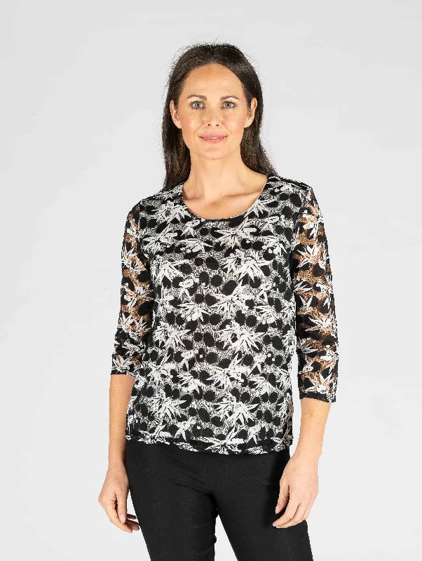 Floral Lace top Round TO26691